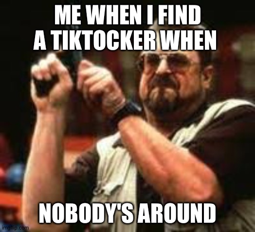 Man loading gun | ME WHEN I FIND A TIKTOCKER WHEN; NOBODY'S AROUND | image tagged in man loading gun | made w/ Imgflip meme maker