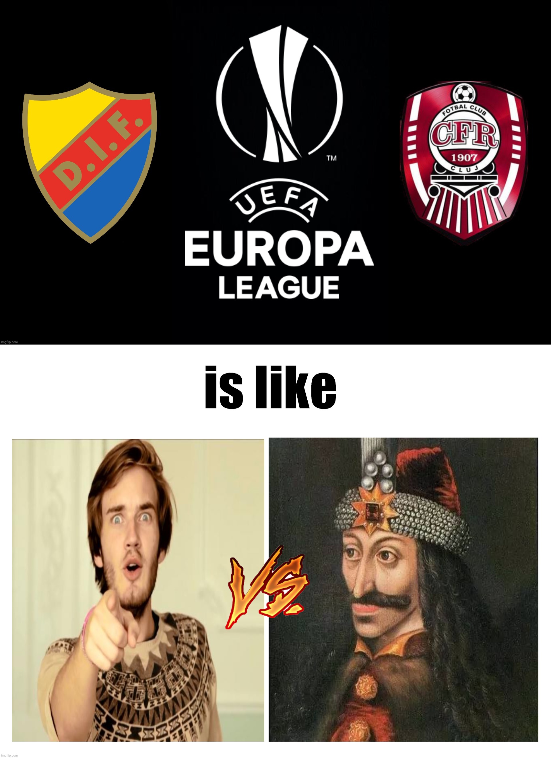 Djurgarden vs CLUJ: the Movie - Coming 24 September... | is like | image tagged in memes,futbol,europa league,pewdiepie,vlad,cfr cluj | made w/ Imgflip meme maker