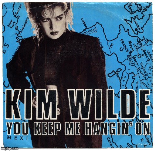 Kim Wilde You Keep Me Hangin' On | image tagged in kim wilde you keep me hangin' on | made w/ Imgflip meme maker