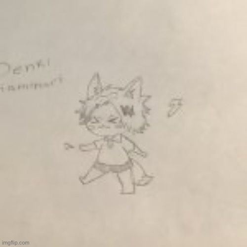 More Denki Kaminari fanart (sorry it’s blurry) | made w/ Imgflip meme maker