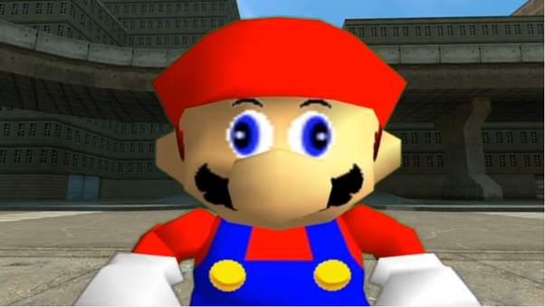 High Quality SMG4 Mario derp reaction Blank Meme Template