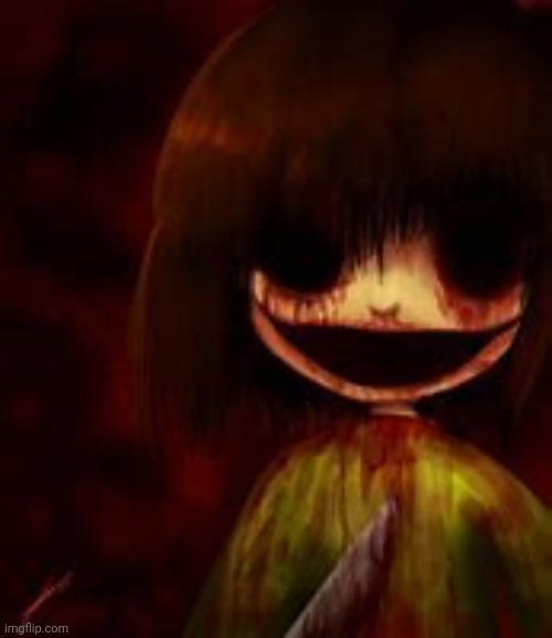 bloody chara | image tagged in bloody chara | made w/ Imgflip meme maker