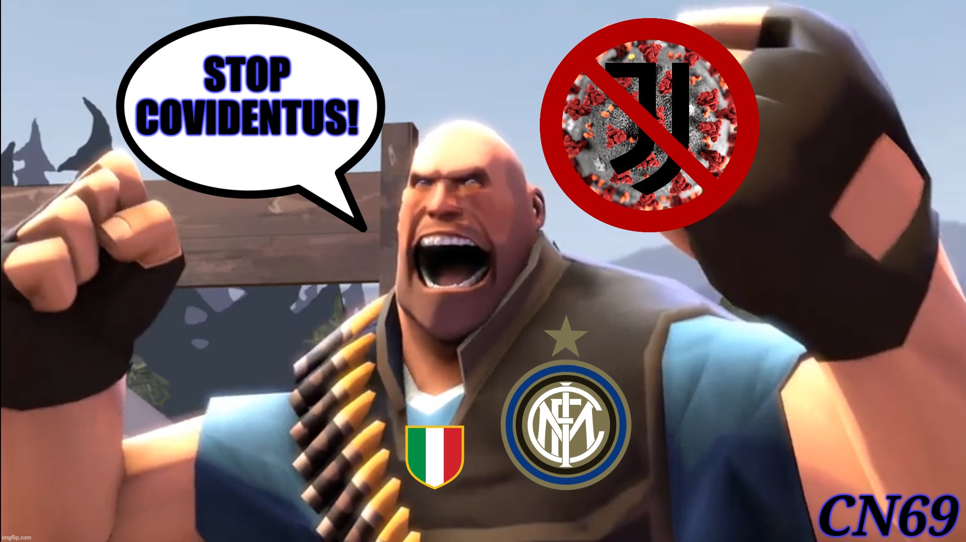 for Inter fans. (I'm not Interista but JUVE AND COVID SUCK) | STOP COVIDENTUS! CN69 | image tagged in memes,coronavirus,inter milan,juventus,futbol,italy | made w/ Imgflip meme maker