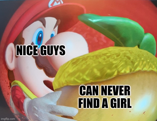 R/niceguys |  NICE GUYS; CAN NEVER FIND A GIRL | image tagged in suprised mario | made w/ Imgflip meme maker