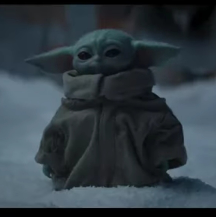 Baby Yoda Snow Blank Meme Template
