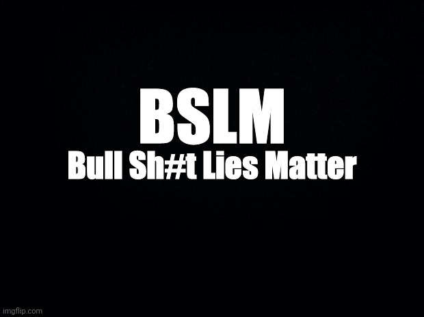 Black background | BSLM Bull Sh#t Lies Matter | image tagged in black background | made w/ Imgflip meme maker