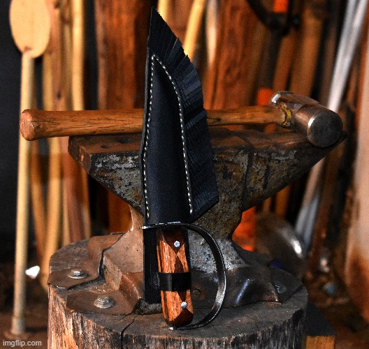 got the sheath done this knife is done | image tagged in sheath,knife,kewlew | made w/ Imgflip meme maker