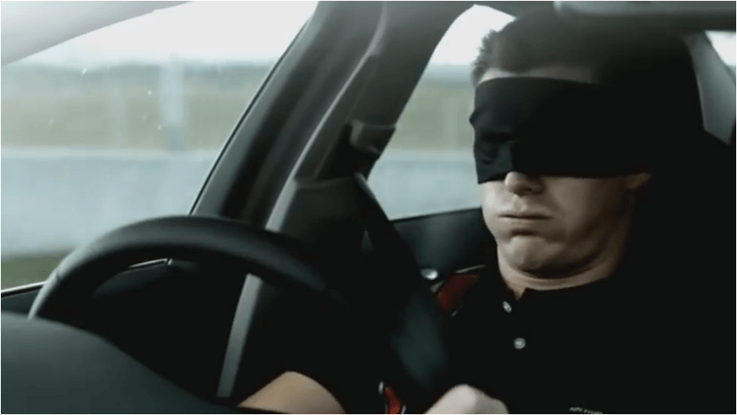 Driving blindfolded Blank Meme Template