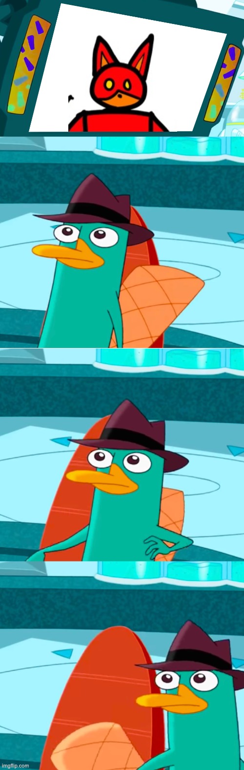 Perry leaves monitor | image tagged in perry leaves monitor | made w/ Imgflip meme maker