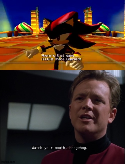 An actual line from Star Trek | image tagged in shadow the hedgehog,sonic the hedgehog,star trek voyager,star trek,video games,science fiction | made w/ Imgflip meme maker