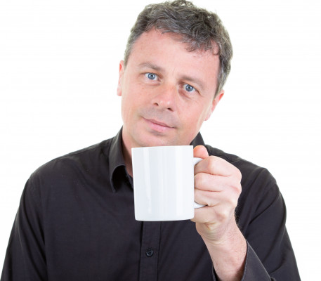 High Quality Man drinking mug Blank Meme Template