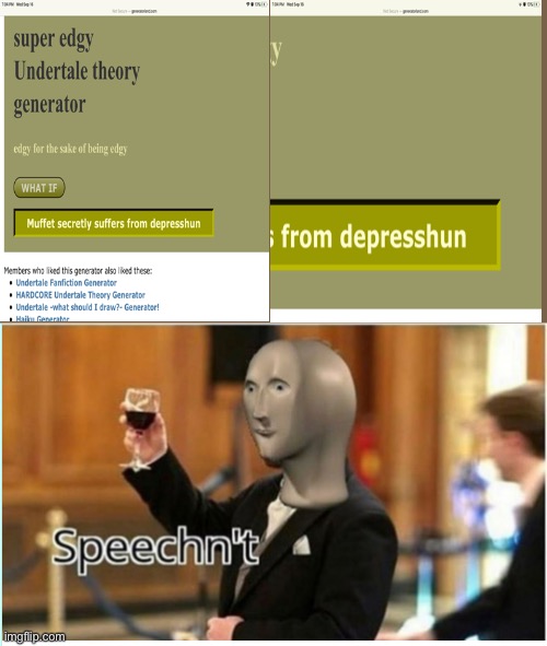 depresshun | image tagged in speechn't | made w/ Imgflip meme maker