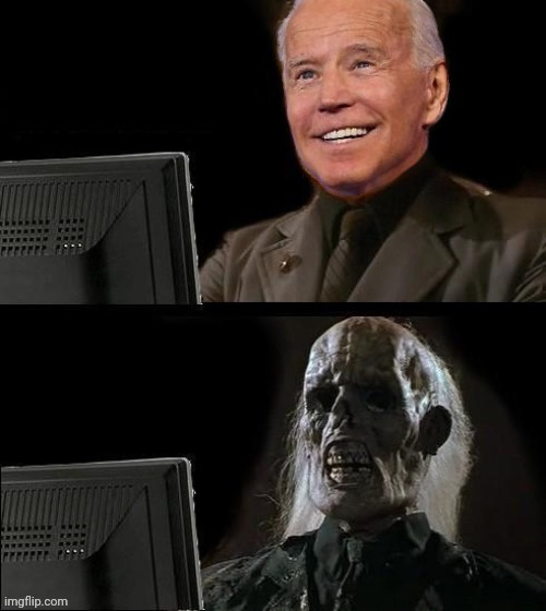 Joe Biden I'll just wait here Blank Meme Template