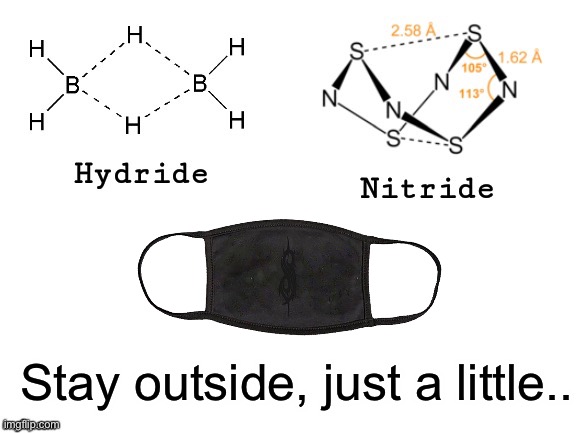 Get up, stay in ur garden a little for fresh air | Stay outside, just a little.. | image tagged in hydride nitride | made w/ Imgflip meme maker