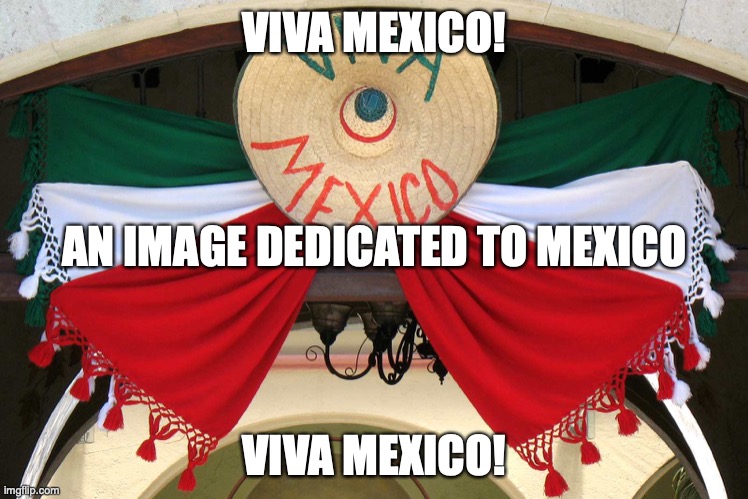 VIVA MEXICO | VIVA MEXICO! AN IMAGE DEDICATED TO MEXICO; VIVA MEXICO! | image tagged in viva,mexico | made w/ Imgflip meme maker