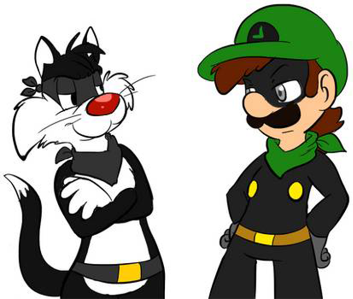 Sylvester & Luigi Blank Meme Template