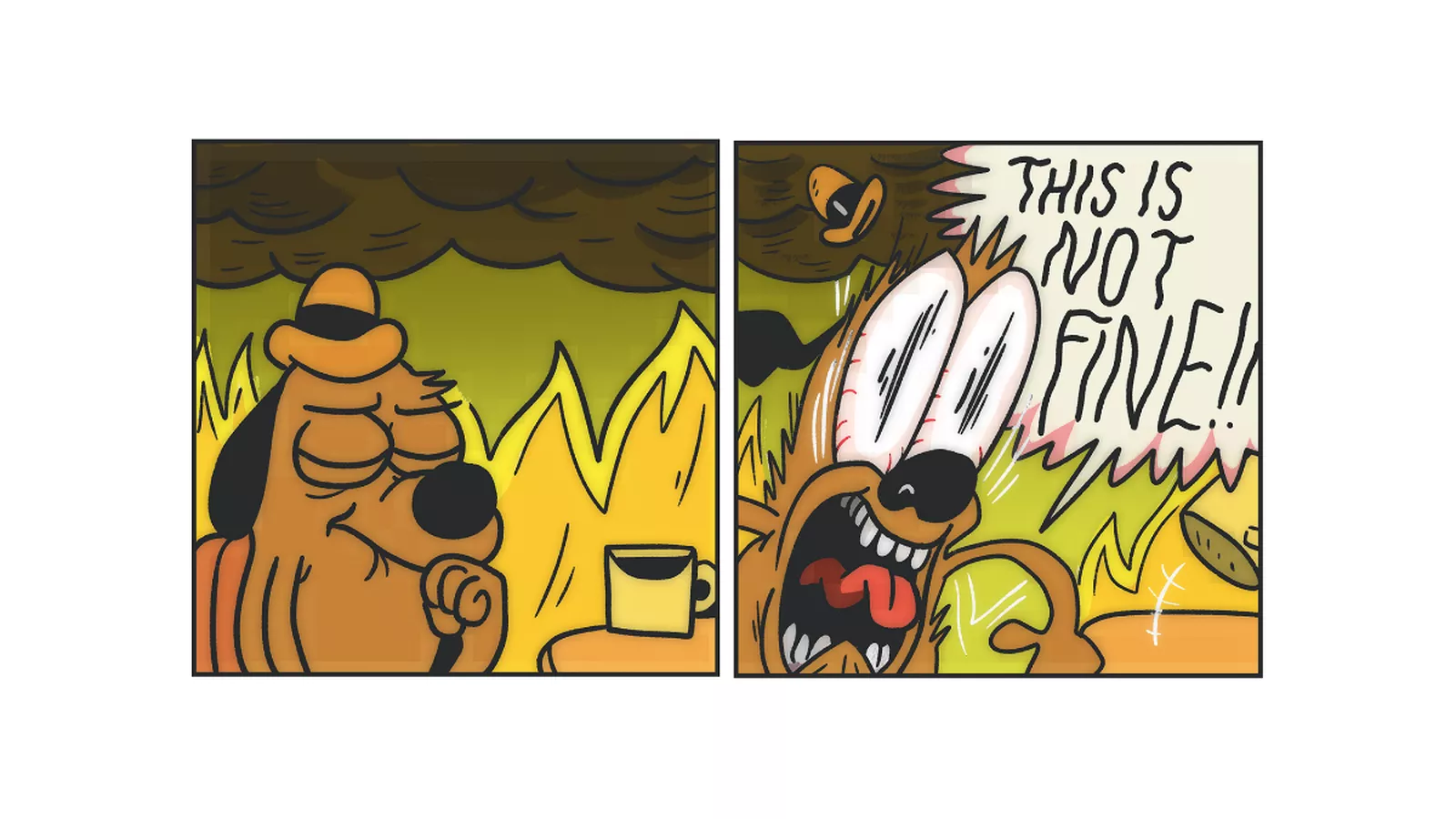 High Quality This is not fine Blank Meme Template