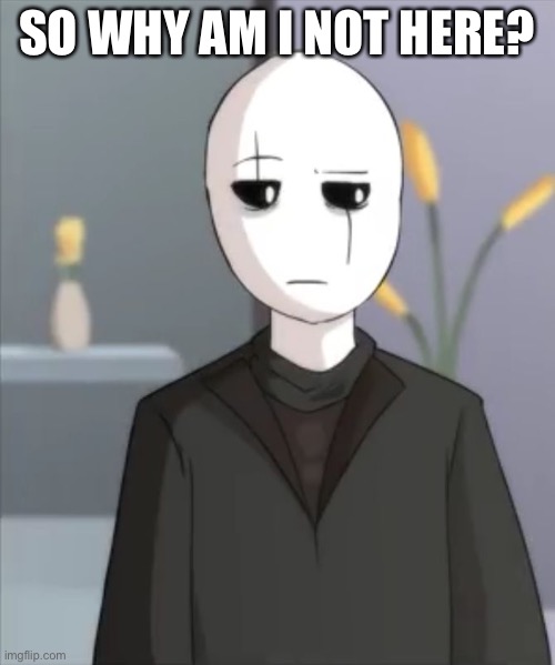 Judgemental Gaster | SO WHY AM I NOT HERE? | image tagged in judgemental gaster | made w/ Imgflip meme maker