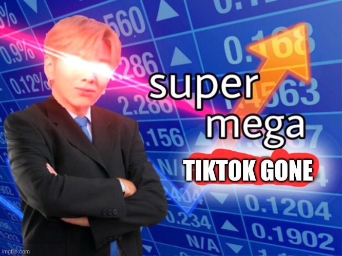 SUPER MEGA STONKS | TIKTOK GONE | image tagged in super mega stonks | made w/ Imgflip meme maker
