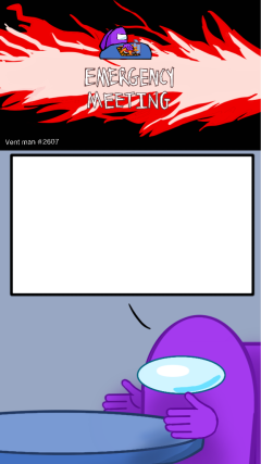 purple's emergency meeting Blank Meme Template