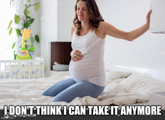 woman in labor | I DON'T THINK I CAN TAKE IT ANYMORE | image tagged in labor day | made w/ Imgflip meme maker