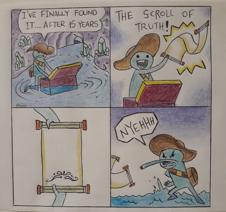 High Quality Scroll of truth Blank Meme Template