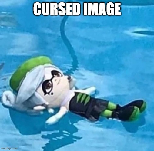Marie swimming | CURSED IMAGE | image tagged in marie swimming | made w/ Imgflip meme maker