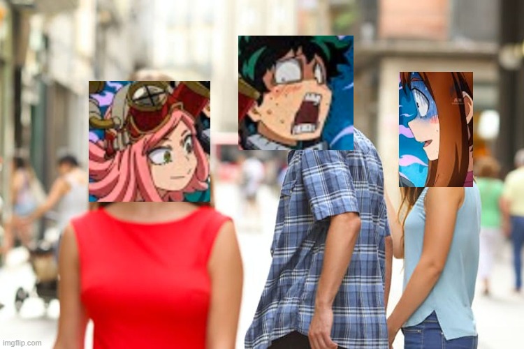 It's time for a CROSSOVER!!! | image tagged in memes,distracted boyfriend | made w/ Imgflip meme maker