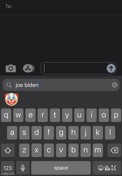 Joe Biden emoji | image tagged in memes,clown,joe biden,text,emoji | made w/ Imgflip meme maker