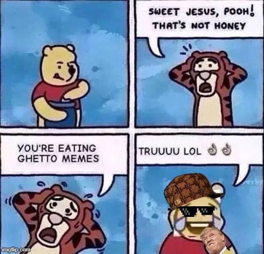Sweet Jesus Pooh! | image tagged in pooh | made w/ Imgflip meme maker