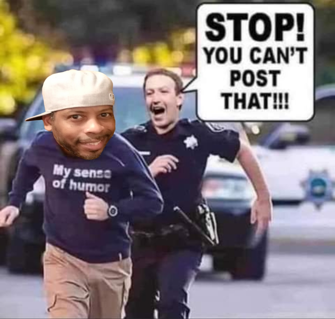Running From The Social Media Police Blank Meme Template