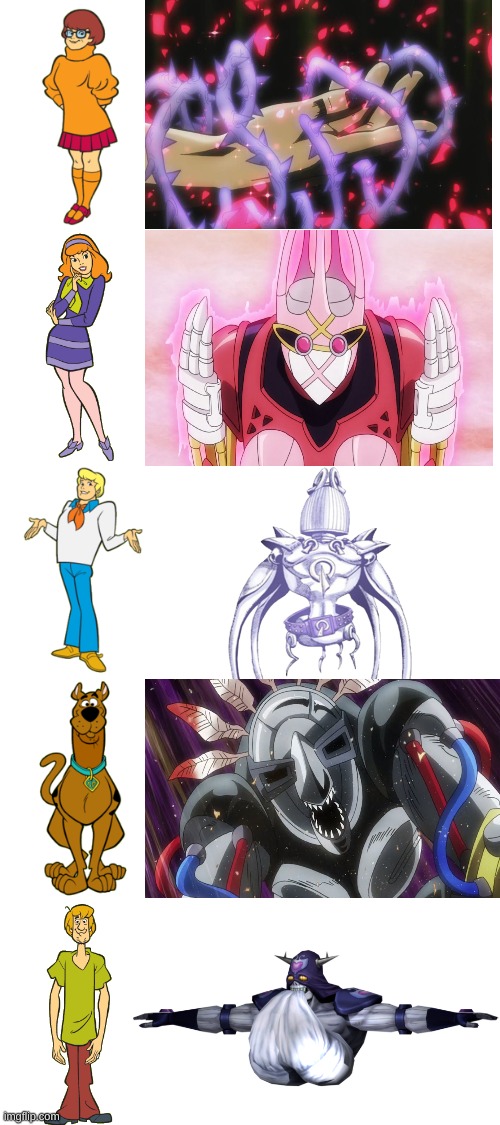 If Scooby Doo Had Stands | image tagged in scooby doo,jojo's bizarre adventure | made w/ Imgflip meme maker