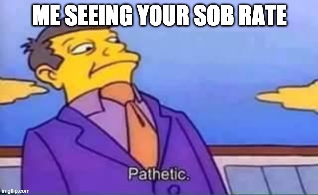 skinner pathetic | ME SEEING YOUR SOB RATE | image tagged in skinner pathetic | made w/ Imgflip meme maker