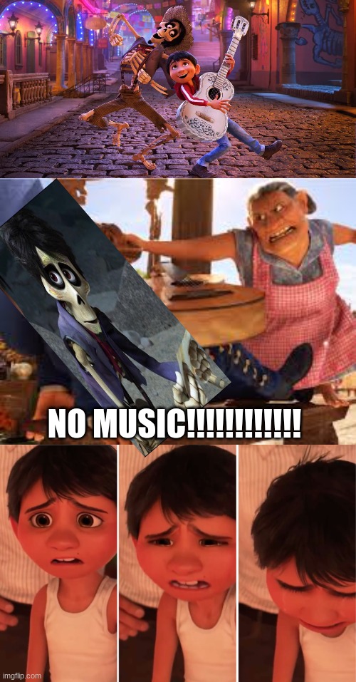 Coco No music | NO MUSIC!!!!!!!!!!!! | image tagged in no music,no music template,i submit it,to the commuity,plz go check it out | made w/ Imgflip meme maker