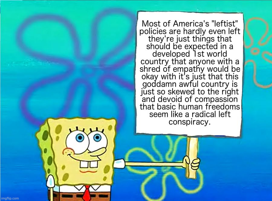 Saying it exactly as it is! | image tagged in memes,politics,spongebob,america,freedom | made w/ Imgflip meme maker