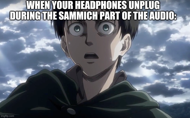 WHEN YOUR HEADPHONES UNPLUG DURING THE SAMMICH PART OF THE AUDIO: | image tagged in yagami yato | made w/ Imgflip meme maker