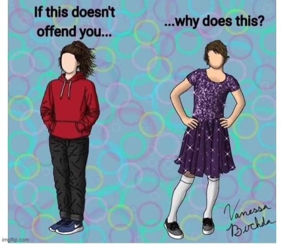 good question (repost) | image tagged in dress,crossdresser,sexism,fashion,repost,homophobia | made w/ Imgflip meme maker