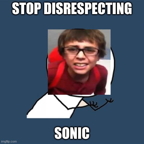 AHHHHHHHGGGGGGG | STOP DISRESPECTING; SONIC | image tagged in memes,y u no | made w/ Imgflip meme maker