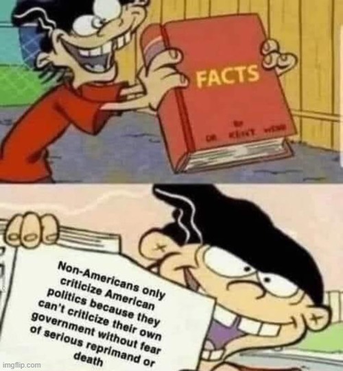 i mean this is far from universally true, and there are legitimate things to criticize about America, but it is a thing (repost) | image tagged in repost,politics,reposts,facts,american politics,free speech | made w/ Imgflip meme maker
