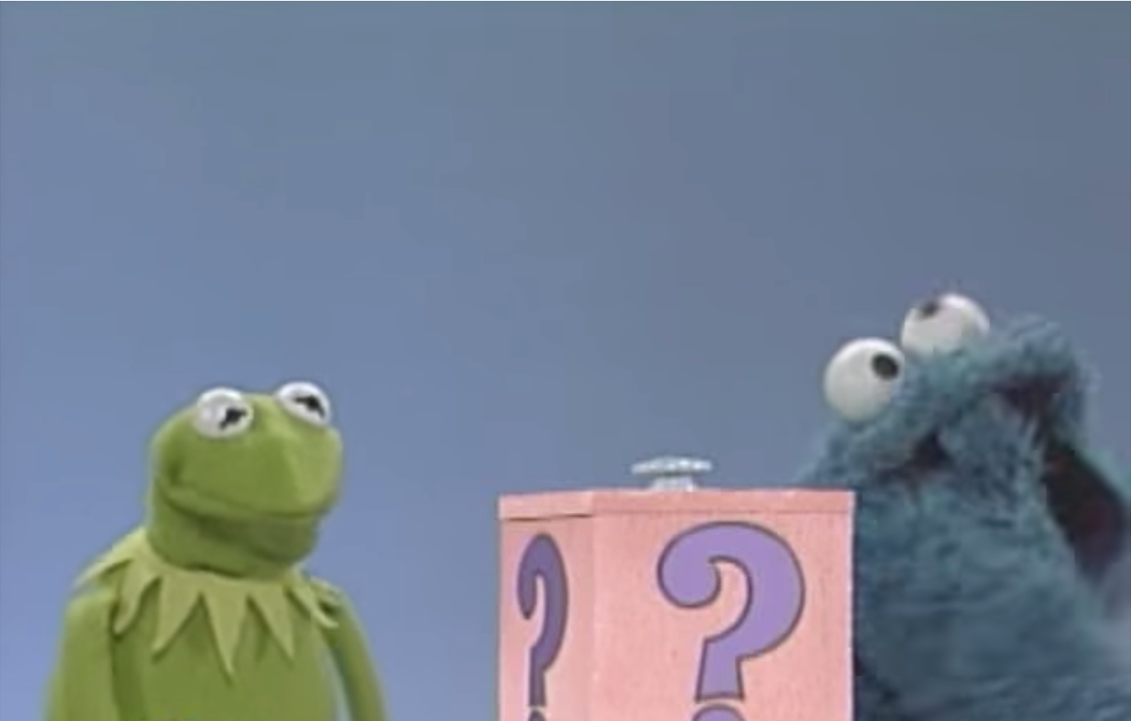 High Quality Kermit & Cookie Monster Blank Meme Template