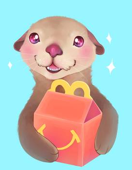 High Quality Otter & The Happy Meal Blank Meme Template