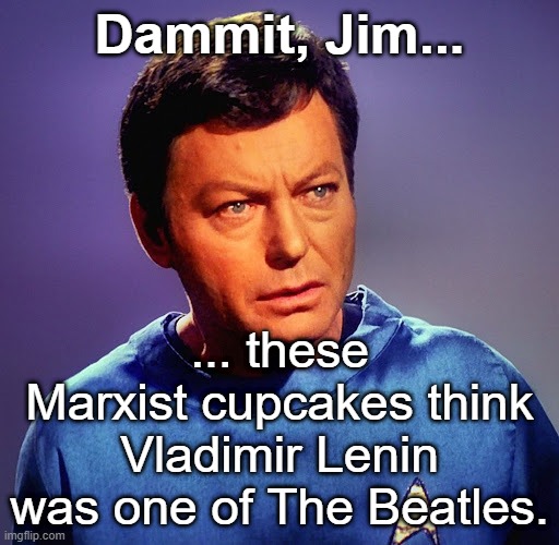 Dammit, Jim... ... these Marxist cupcakes think Vladimir Lenin was one of The Beatles. | made w/ Imgflip meme maker