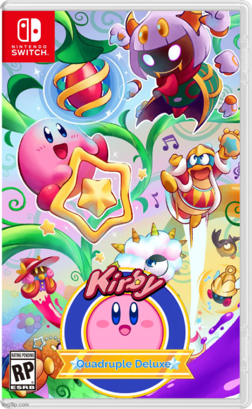 A new Kirby game! | image tagged in kirby,nintendo switch | made w/ Imgflip meme maker