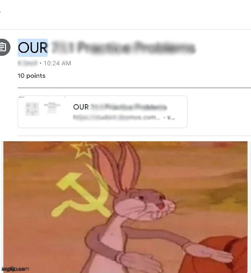 Noice play | image tagged in communist bugs bunny | made w/ Imgflip meme maker
