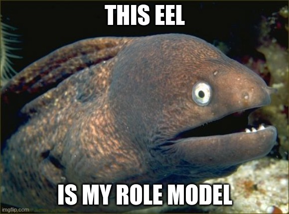 Bad Joke Eel | THIS EEL; IS MY ROLE MODEL | image tagged in memes,bad joke eel | made w/ Imgflip meme maker