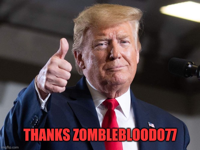 THANKS ZOMBLEBLOODO77 | made w/ Imgflip meme maker