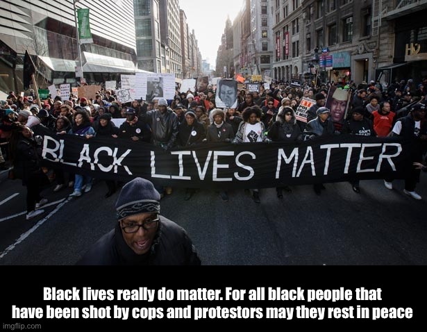 blm | Black lives really do matter. For all black people that have been shot by cops and protestors may they rest in peace | image tagged in blm | made w/ Imgflip meme maker