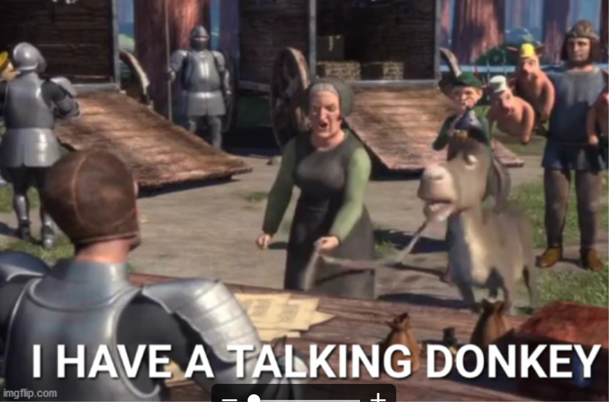 I have a talking donkey Blank Meme Template