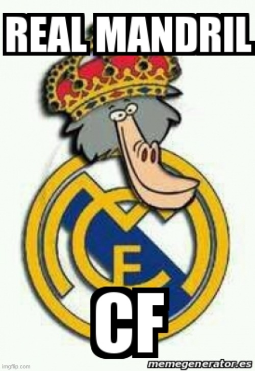Real Mandril CF | image tagged in football,soccer,laliga,realmadrid,madrid,real madrid | made w/ Imgflip meme maker