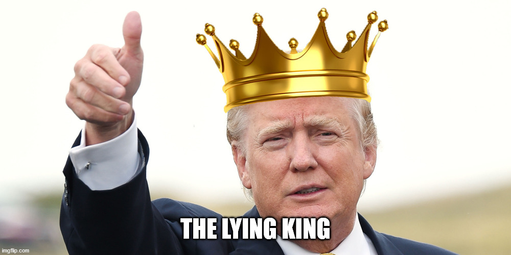 The Lying King | THE LYING KING | image tagged in king trump,biden,trump,2020 elections | made w/ Imgflip meme maker